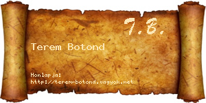 Terem Botond névjegykártya